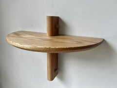 Jut Timber Mounted Side Table - Round