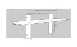 Jut Timber Mounted Display Shelf - One Tier