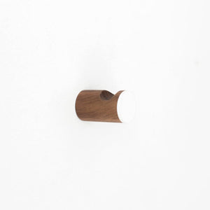 Scandiluxe - Walnut and White Scoop Wall Hook